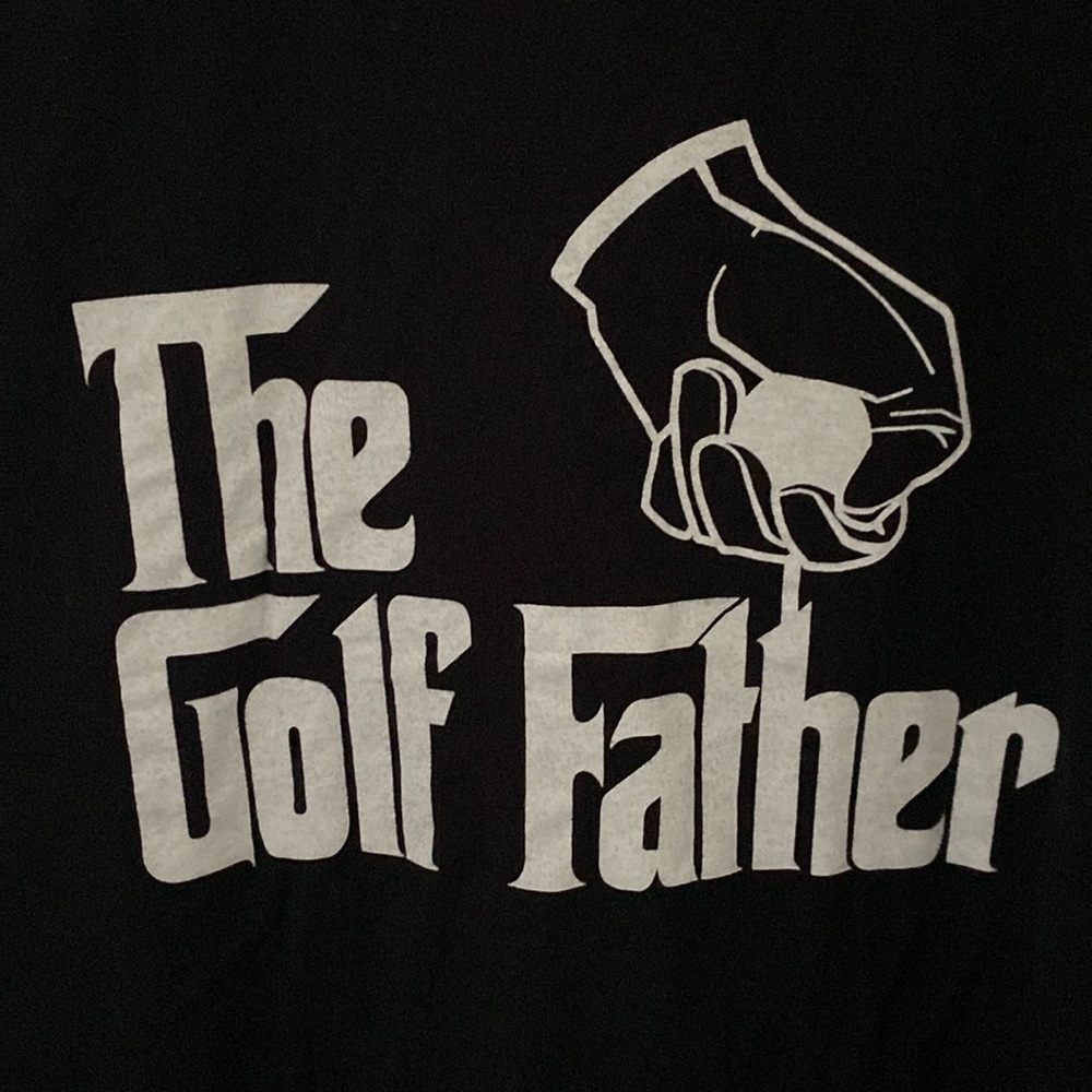 The Golf Father Black Tee Shirt - The Godfather. Size 2XL